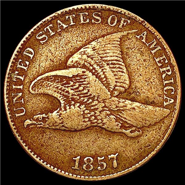 1857 Flying Eagle Cent ABOUT UNCIRCULATED