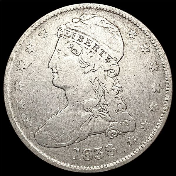 1838 Capped Bust Half Dollar LIGHTLY CIRCULATED