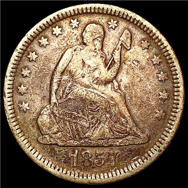 1857 Seated Liberty Quarter LIGHTLY CIRCULATED