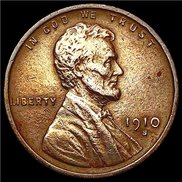 1910-S Wheat Cent CLOSELY UNCIRCULATED