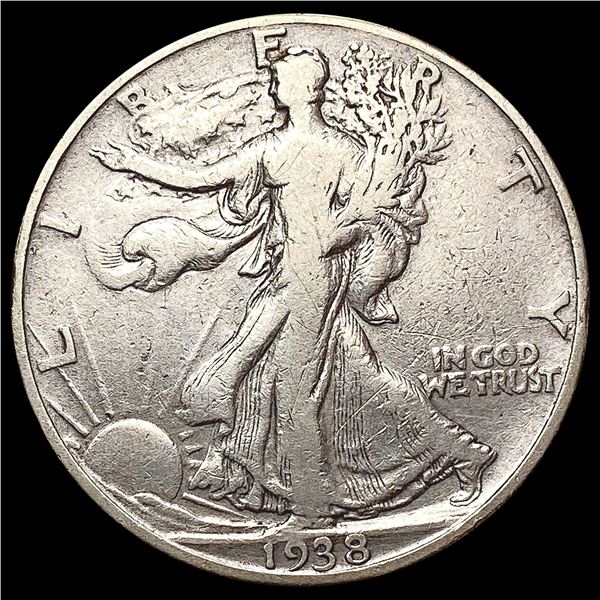 1938-D Walking Liberty Half Dollar LIGHTLY CIRCULATED