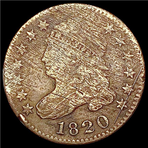 1820 Capped Bust Dime NICELY CIRCULATED