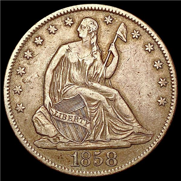 1858-O Seated Liberty Half Dollar NEARLY UNCIRCULATED