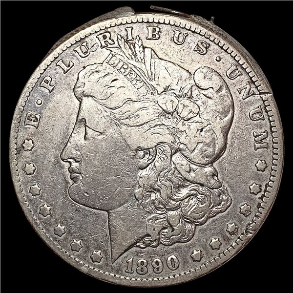 1890-CC Morgan Silver Dollar ABOUT UNCIRCULATED