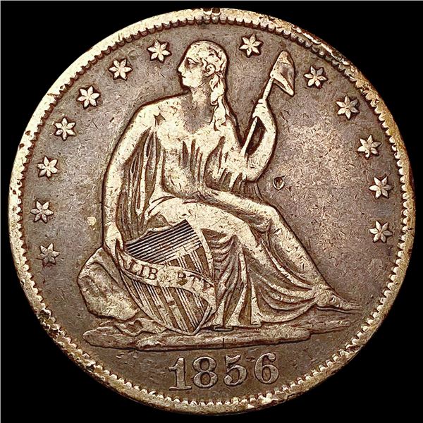 1856-O Seated Liberty Half Dollar ABOUT UNCIRCULATED