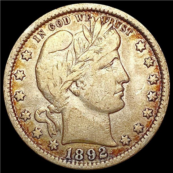 1892 Barber Quarter LIGHTLY CIRCULATED