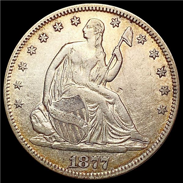 1877 Seated Liberty Half Dollar NEARLY UNCIRCULATED