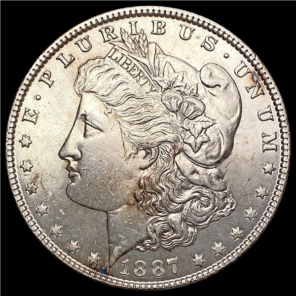 1887 Vam 12 Morgan Silver Dollar SUPERB GEM BU