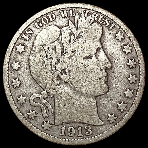 1913 Barber Half Dollar LIGHTLY CIRCULATED