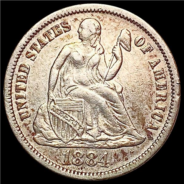 1884 Seated Liberty Dime NEARLY UNCIRCULATED