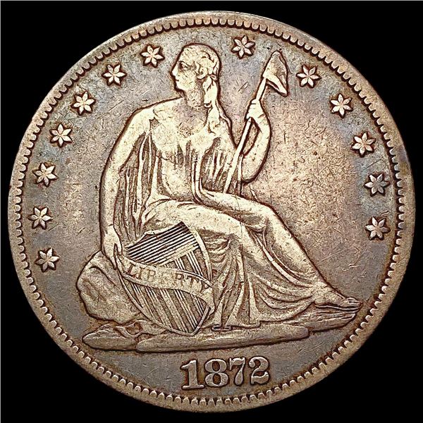 1872 Seated Liberty Half Dollar NEARLY UNCIRCULATED