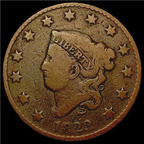 1823/2 Coronet Head Large Cent LIGHTLY CIRCULATED