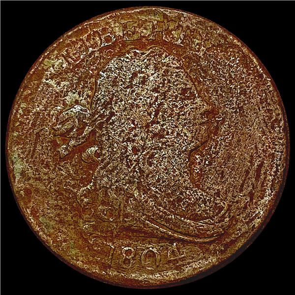 1804 Draped Bust Half Cent NICELY CIRCULATED