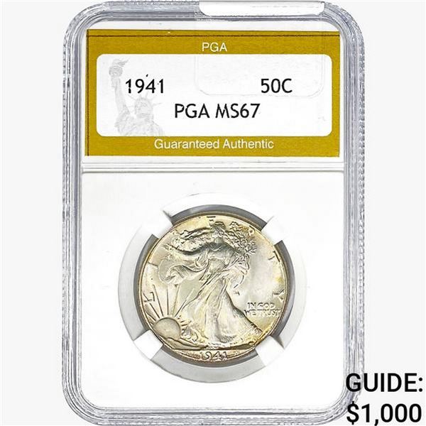 1941 Walking Liberty Half Dollar PGA MS67