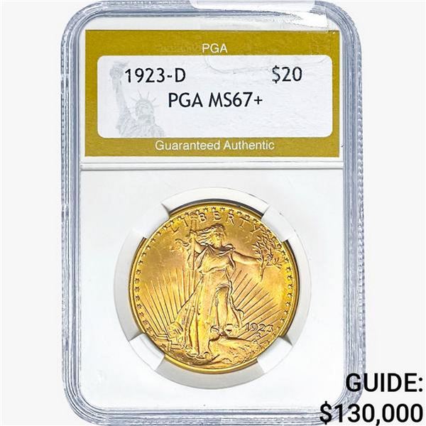 1923-D $20 Gold Double Eagle PGA MS67+