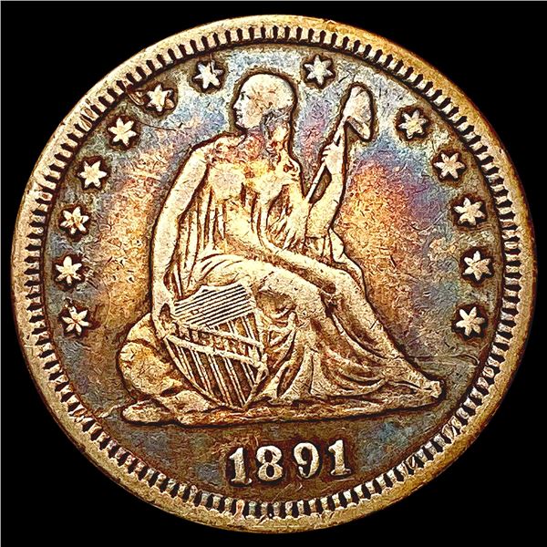 1891 Seated Liberty Quarter CLOSELY UNCIRCULATED
