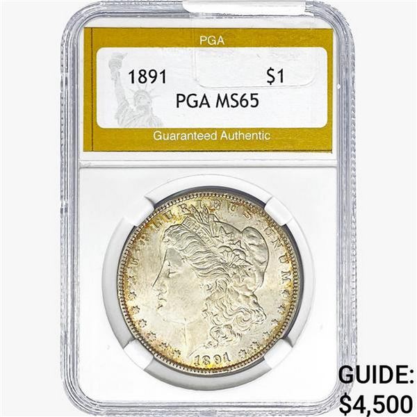 1891 Morgan Silver Dollar PGA MS65