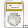 Image 1 : 1881-O Morgan Silver Dollar PGA MS64+ PL