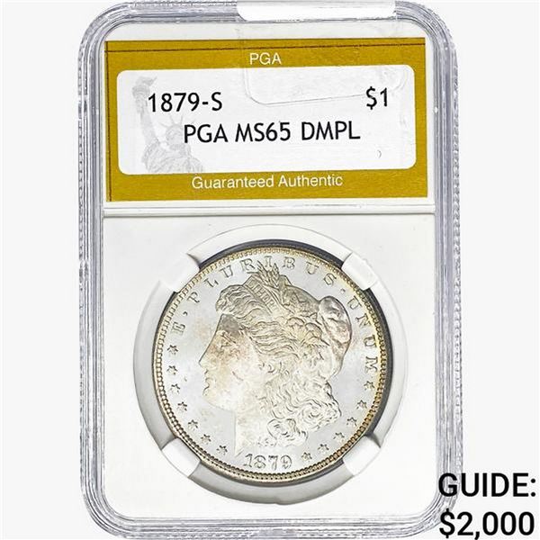 1879-S Morgan Silver Dollar PGA MS65 DMPL