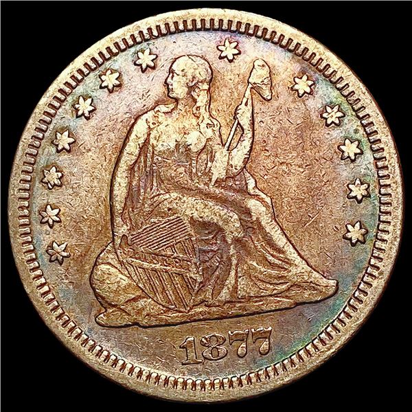 1877-S/Horiz.S Seated Liberty Quarter ABOUT UNCIRCULATED