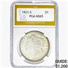 1921-S Morgan Silver Dollar PGA MS65