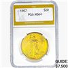 Image 1 : 1907 $20 Gold Double Eagle PGA MS64