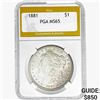 Image 1 : 1881 Morgan Silver Dollar PGA MS65