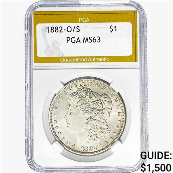 1882-O/S Morgan Silver Dollar PGA MS63