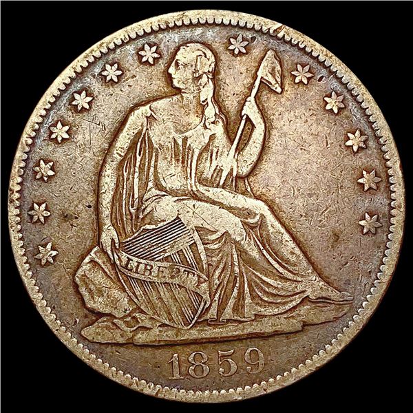 1859-O Seated Liberty Half Dollar ABOUT UNCIRCULATED