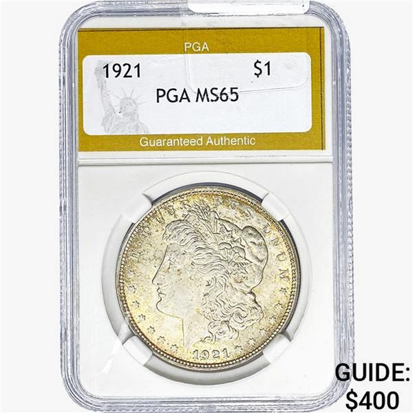1921 Morgan Silver Dollar PGA MS65