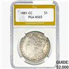 Image 1 : 1881-CC Morgan Silver Dollar PGA MS65