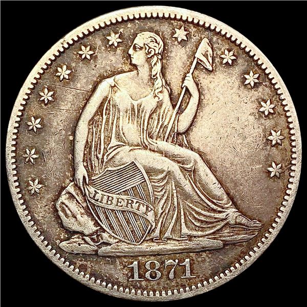1871-S Seated Liberty Half Dollar NEARLY UNCIRCULATED