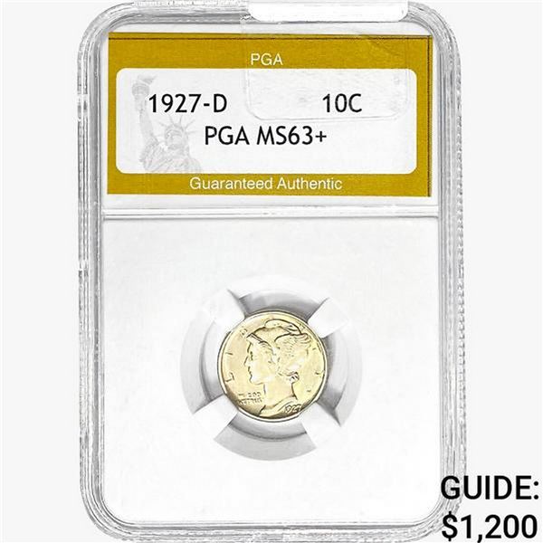 1927-D Mercury Silver Dime PGA MS63+