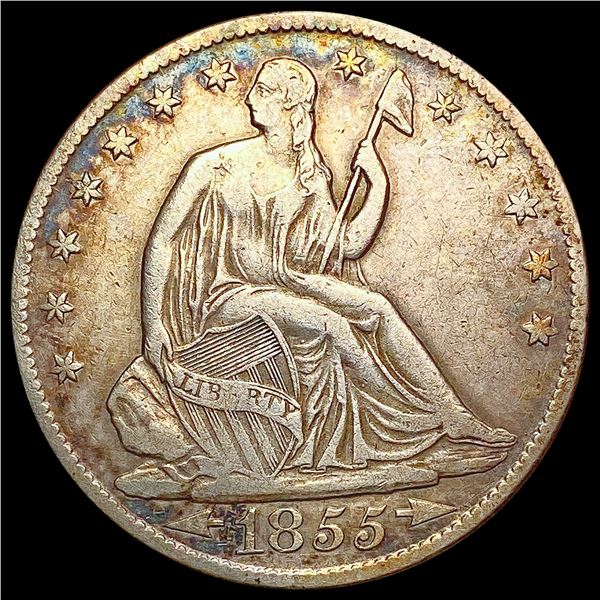 1855-O Arrows Seated Liberty Half Dollar CLOSELY UNCIRCULATED