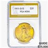1911-D/D $20 Gold Double Eagle PGA MS66