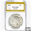 1921 Silver Peace Dollar PGA MS65 HR