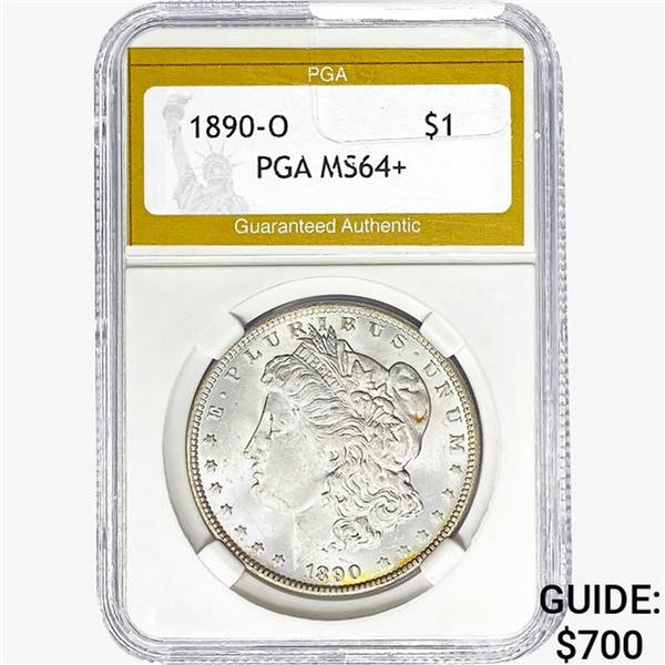 1890-O Morgan Silver Dollar PGA MS64+