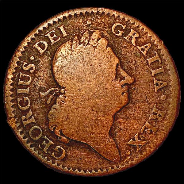 1723 Wood's Hibernia Copper LIGHTLY CIRCULATED