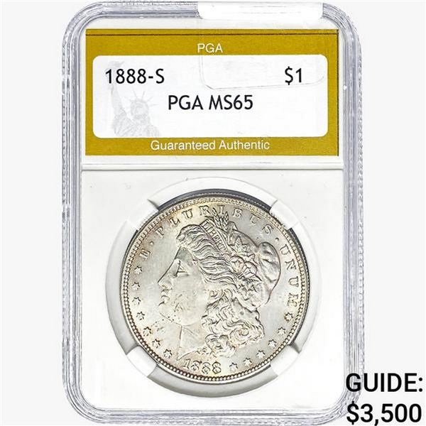 1888-S Morgan Silver Dollar PGA MS65