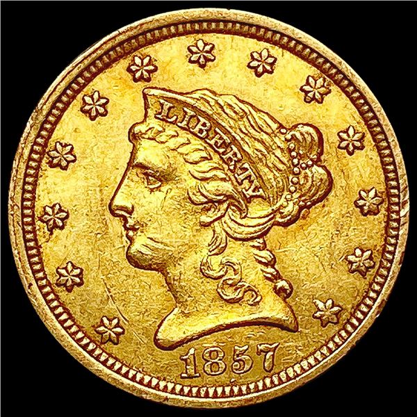 1857 $2.50 Gold Quarter Eagle UNCIRCULATED