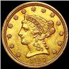 1857 $2.50 Gold Quarter Eagle UNCIRCULATED