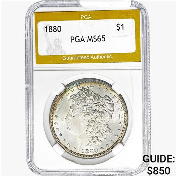 1880 Morgan Silver Dollar PGA MS65