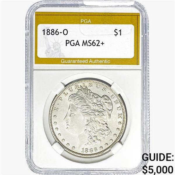 1886-O Morgan Silver Dollar PGA MS62+