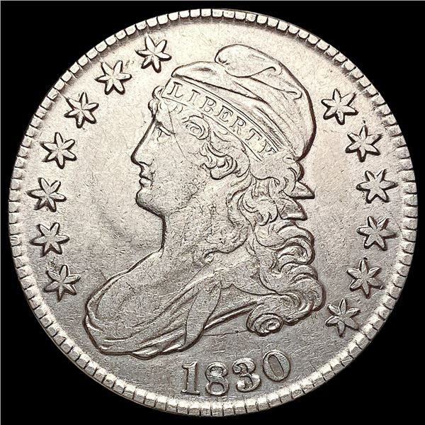 1830 Capped Bust Half Dollar NEARLY UNCIRCULATED