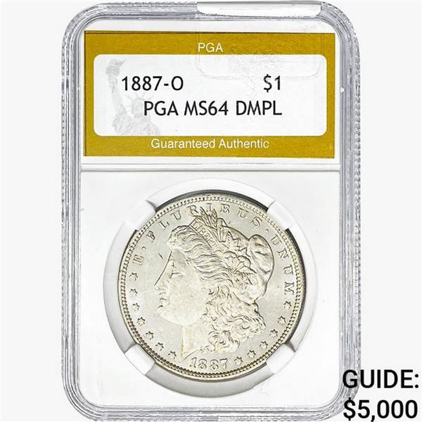 1887-O Morgan Silver Dollar PGA MS64 DMPL