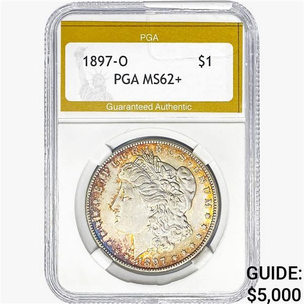1897-O Morgan Silver Dollar PGA MS62+