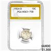 Image 1 : 1924-D Mercury Silver Dime PGA MS63+ FSB