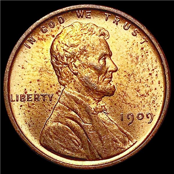 1909 VDB Wheat Cent GEM BU