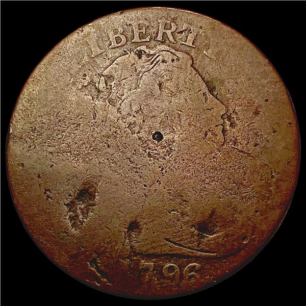 1796 Counterstamped Draped Bust Large Cent NICELY CIRCULATED