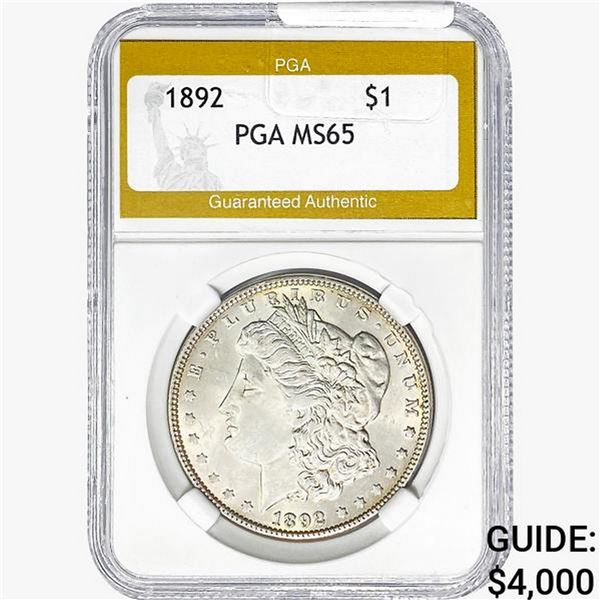 1892 Morgan Silver Dollar PGA MS65